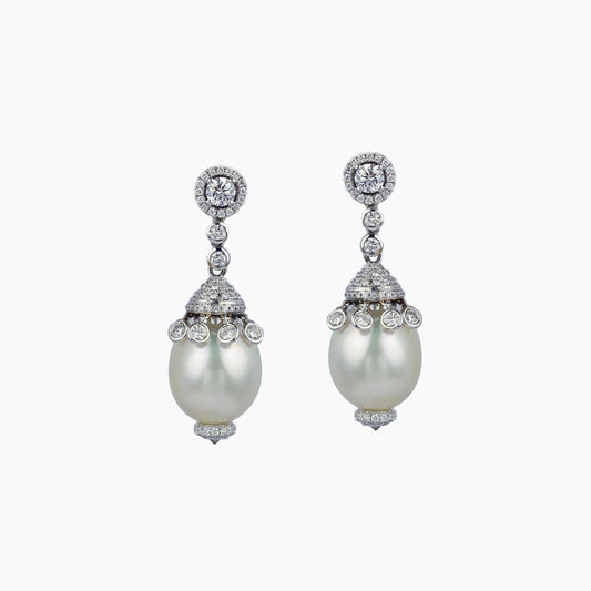 South Sea White Pearl Earrings - Fine Jewellery - ALIEL