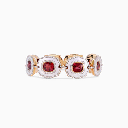 Spinel and Mother of Pearl Bracelet - High Jewellery - ALIEL