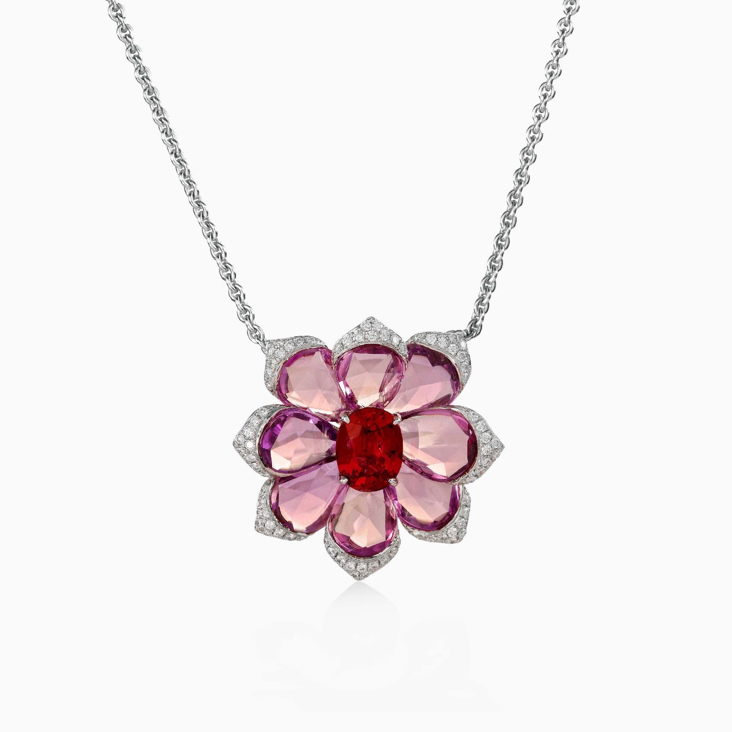 Spinel and Pink Sapphire Pendant - Fine Jewellery - ALIEL