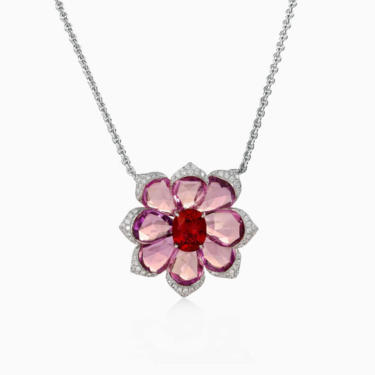Spinel and Pink Sapphire Pendant - Fine Jewellery - ALIEL