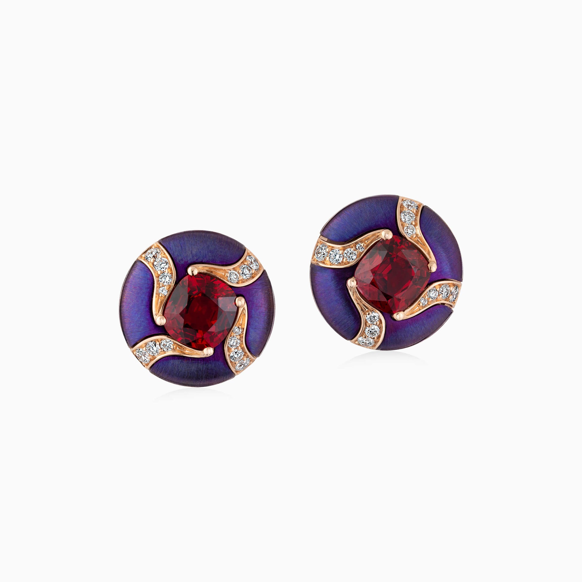 Spinel and Titanium Earrings - High Jewellery - ALIEL