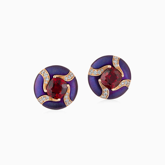 Spinel and Titanium Earrings - High Jewellery - ALIEL