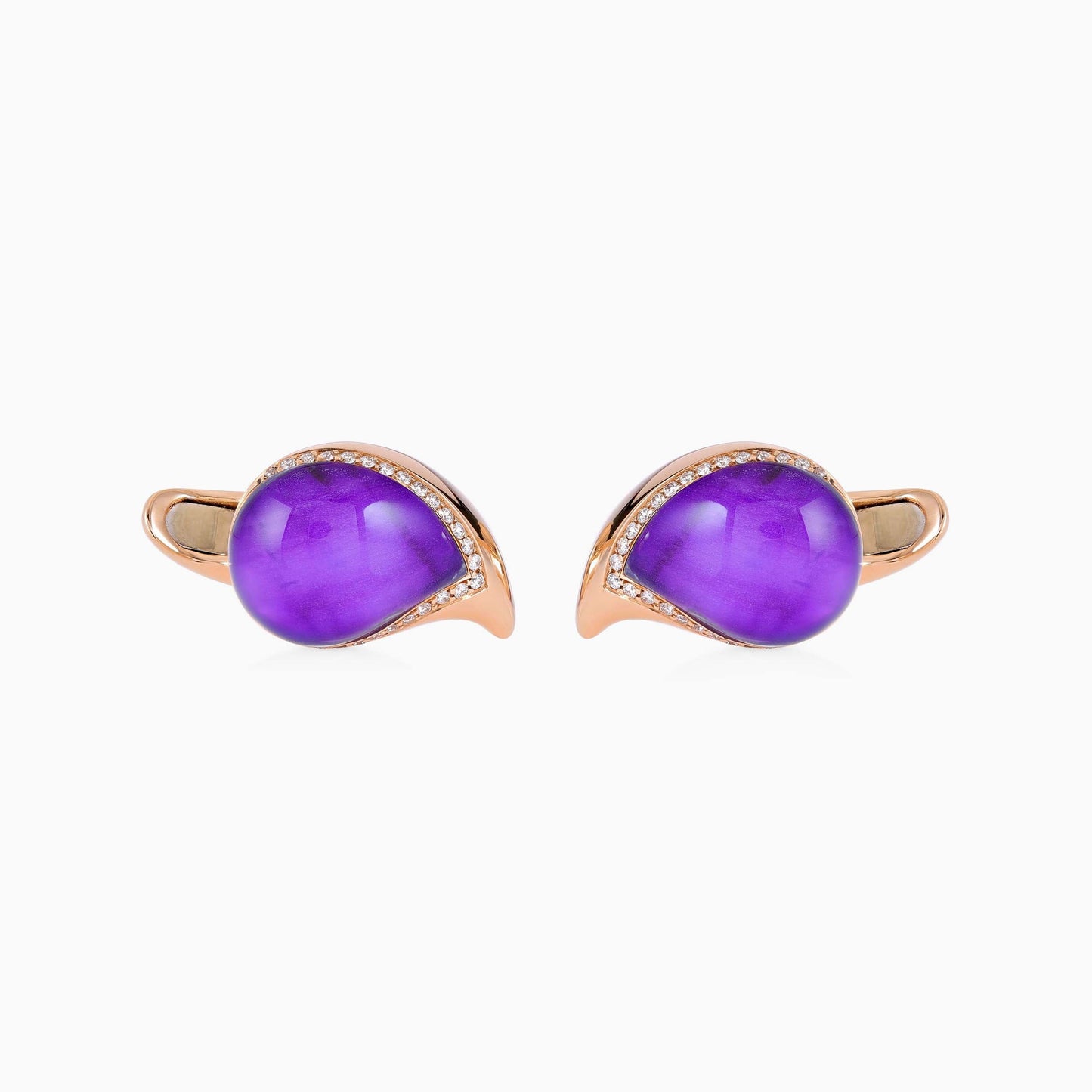 Sugilite and Diamond Cufflinks - Fine Jewellery - ALIEL