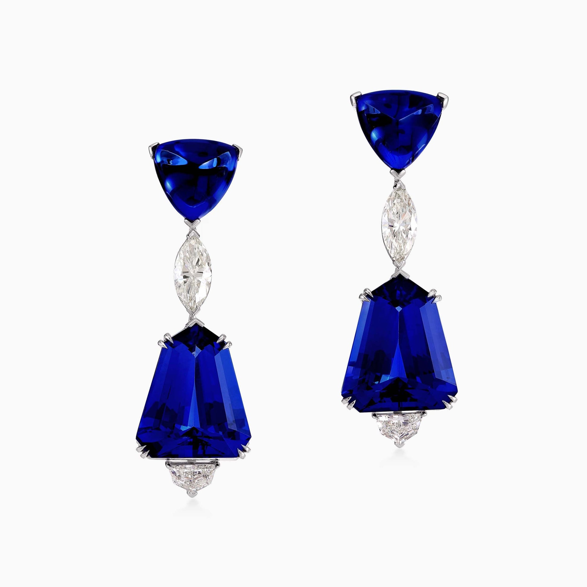 Tanzanite and Diamond Earrings - High Jewellery - ALIEL