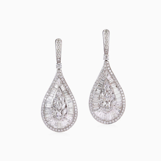 Taper and Marquise Diamond Earrings - High Jewellery - ALIEL