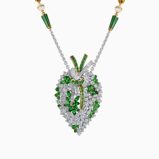 Tsavorite and Diamond Pendant - High Jewellery - ALIEL