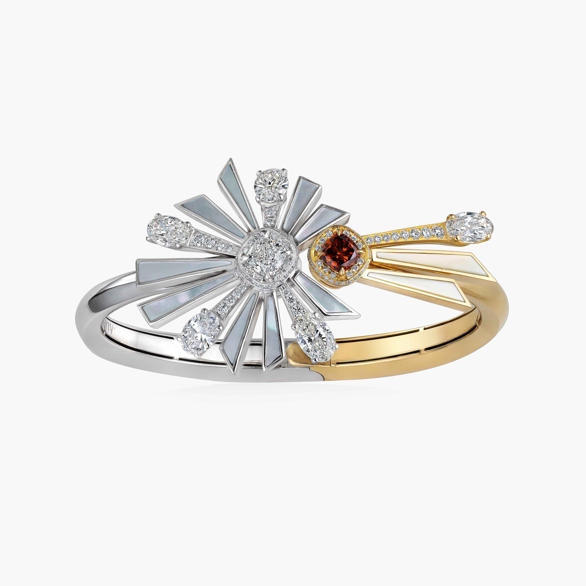 White and Yellow Diamond Bangle - High Jewellery - ALIEL