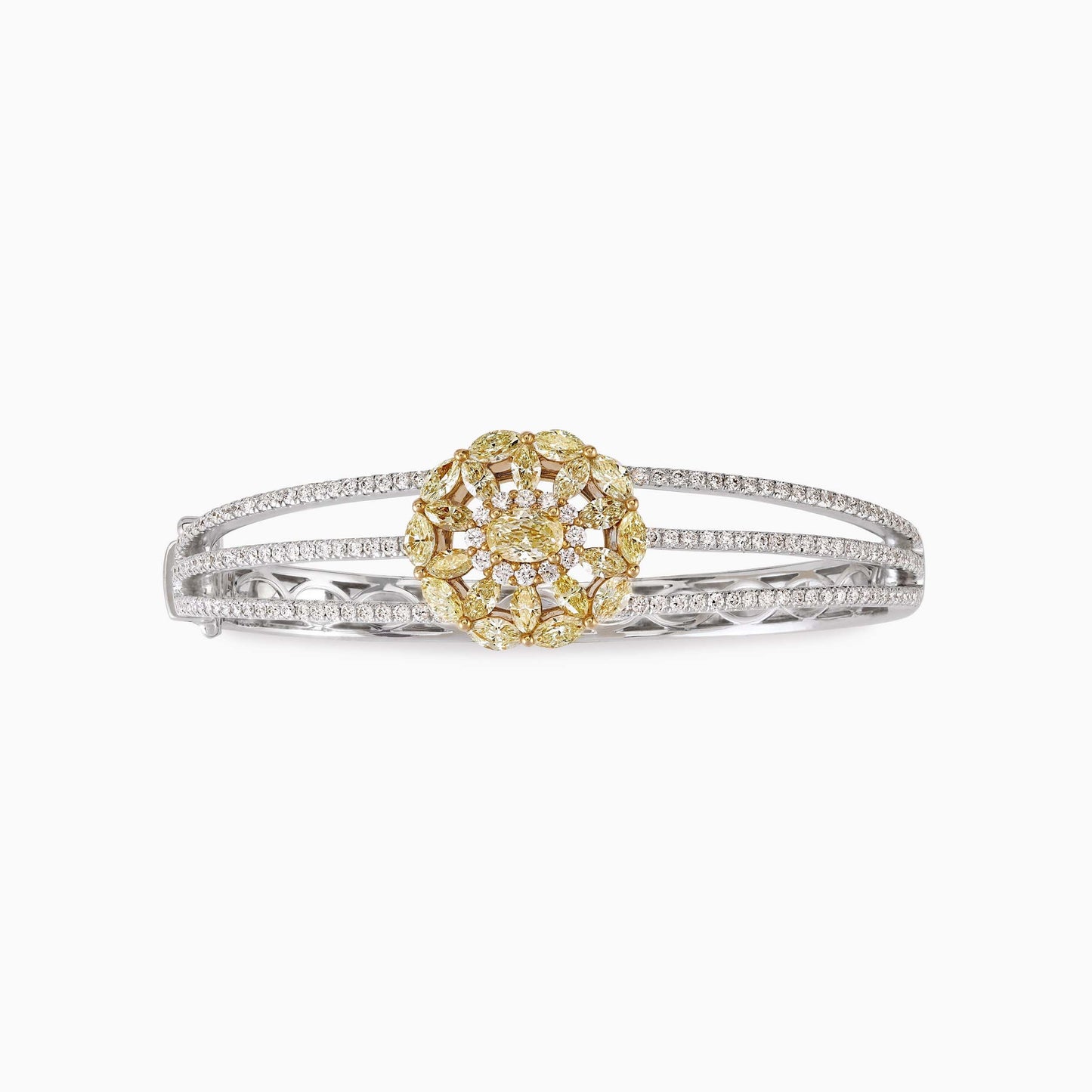 Yellow and White Diamond Bangle - Fine Jewellery - ALIEL