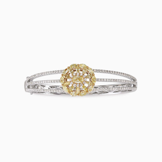 Yellow and White Diamond Bangle - Fine Jewellery - ALIEL