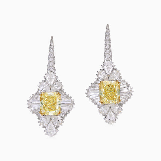 Yellow and White Diamond Earrings - High Jewellery - ALIEL