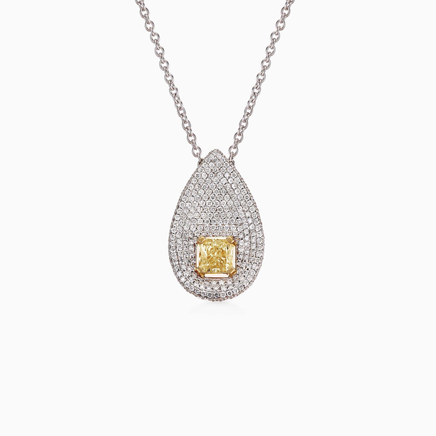Yellow and White Diamond Pendant - Fine Jewellery - ALIEL