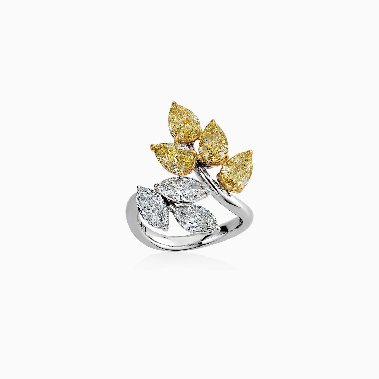 Yellow and White Diamond Ring - Fine Jewellery - ALIEL