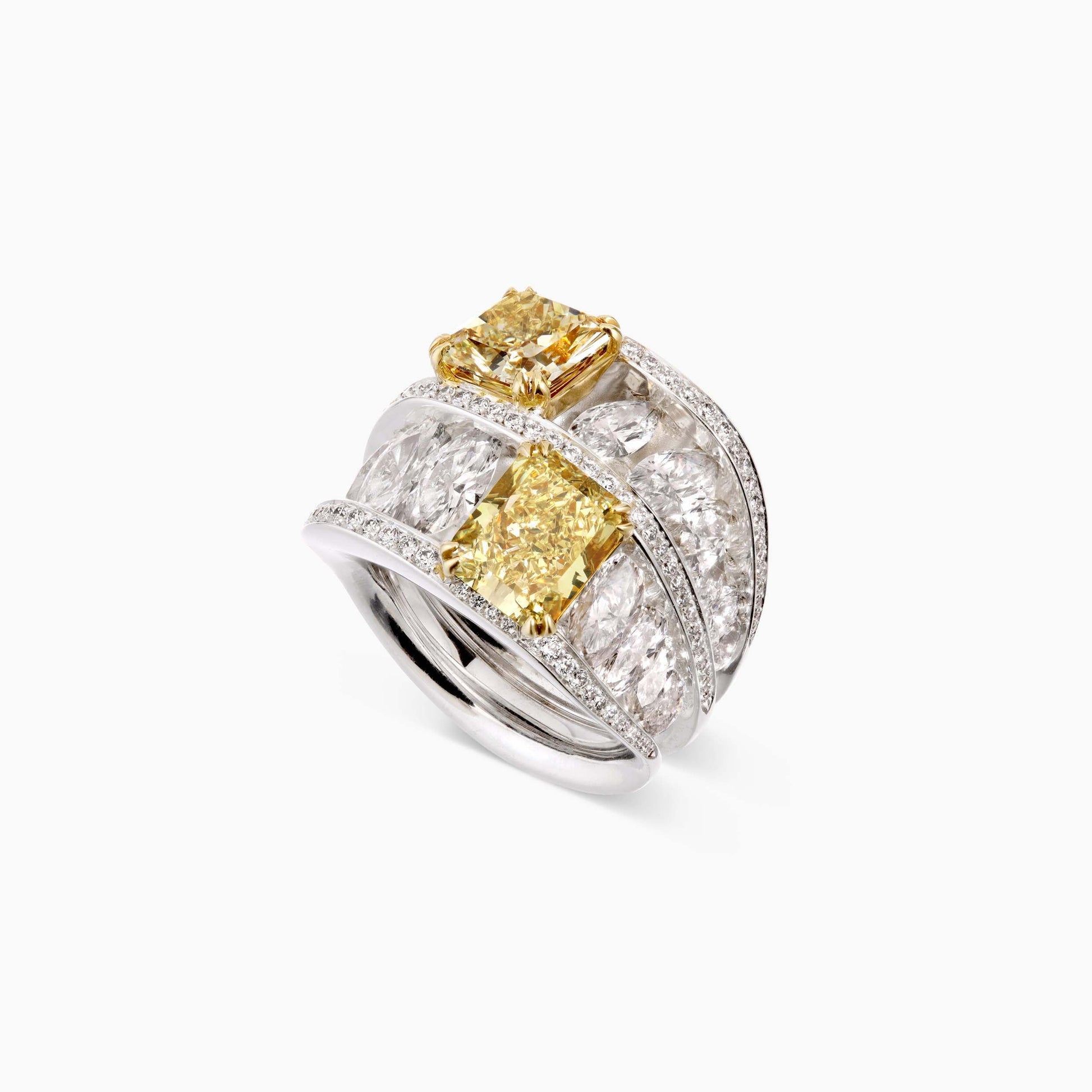 Yellow and White diamond Ring - High Jewellery - ALIEL