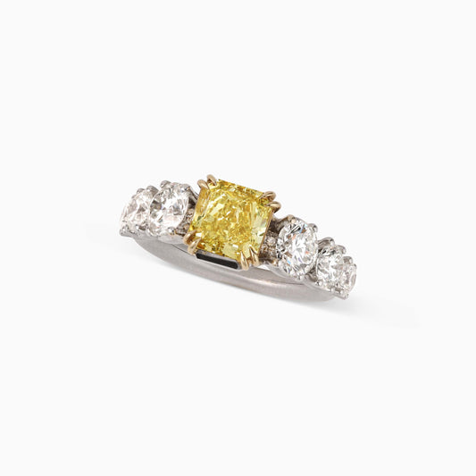 Yellow and White Diamond Ring - High Jewellery - ALIEL