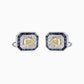 Yellow Diamond and Sapphire Cufflinks - Fine Jewellery - ALIEL