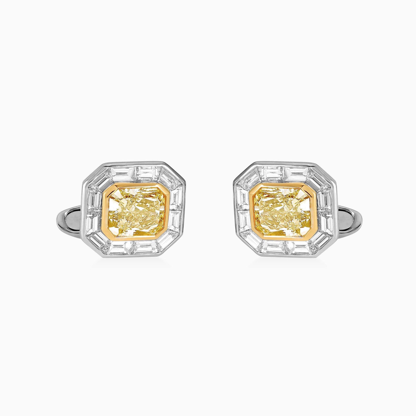 Yellow Diamond Cufflinks - Fine Jewellery - ALIEL