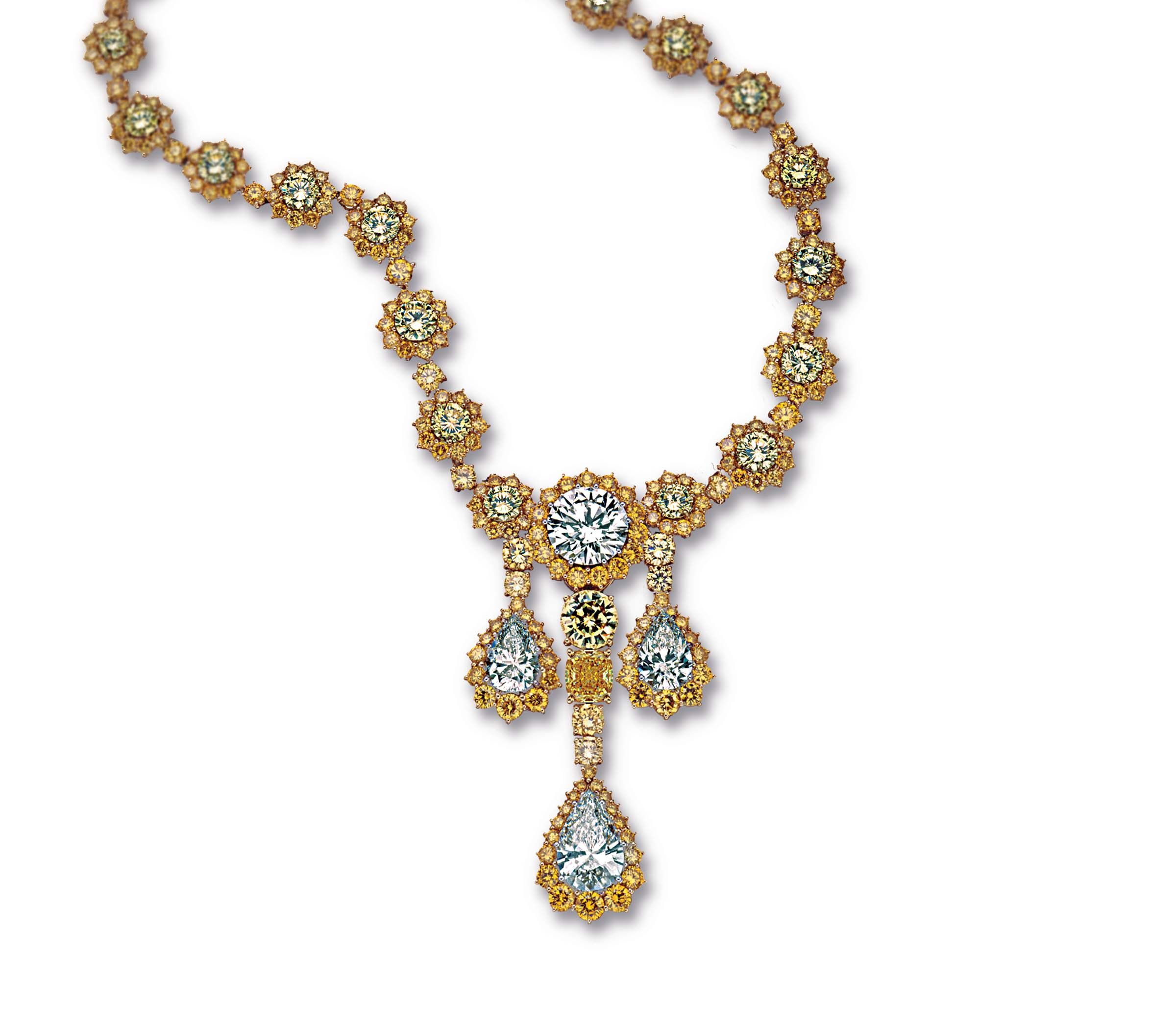 Fancy Intense Yellow Diamond Necklace - Aliel